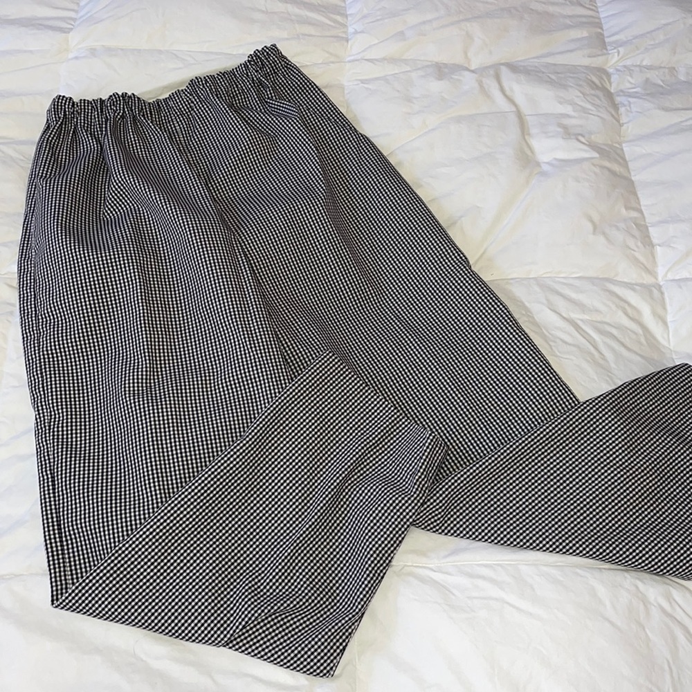 Vintage hand sewn black & white checkered pants